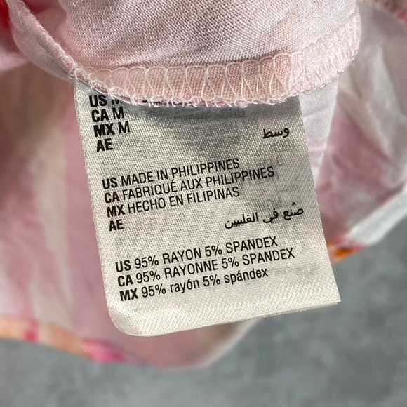 JM Collection Women's Pink Gen Combo Square-Neck Cold-Shoulder Top SZ M - Picture 10 of 11